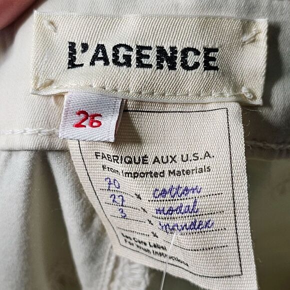NWT L'AGENCE Margot Jean Vintage White 26 - Picture 3 of 5
